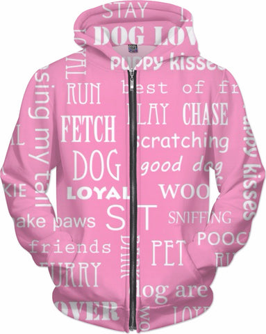 Doggie Dedication Zip Up Hoodie