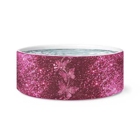 Pretty In Pink Dog Bowl