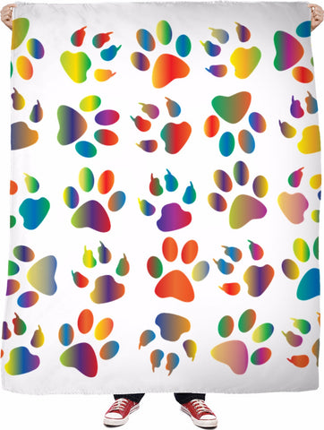 Rainbow Paw Blanket