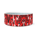 Red Camo Dog Bowl