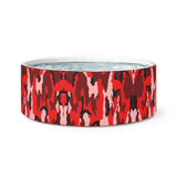 Red Camo Dog Bowl