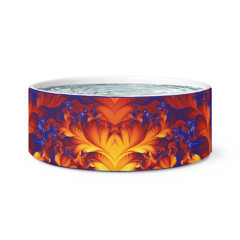 Berry Orange Burst Dog Bowl